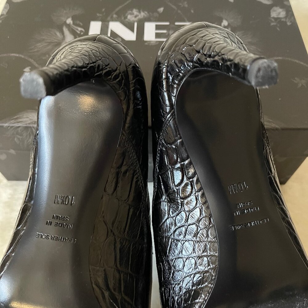 Inez Marisol 70 in Black Croco Emboss size 10.5 standard - Picture 9 of 12